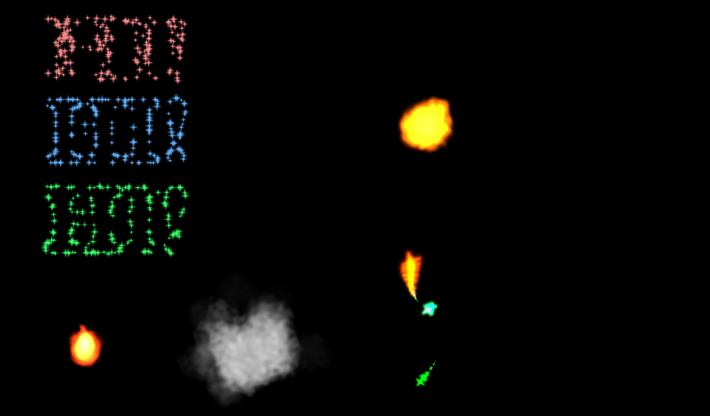 Screenshot of particles