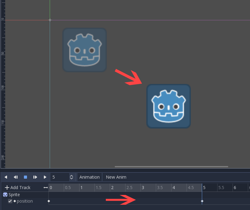 Two keyframes are all it takes to obtain a smooth motion