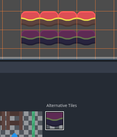 Selecting an alternative tile in the LayeredTileMap editor