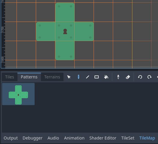 Placing an existing pattern using the LayeredTileMap editor