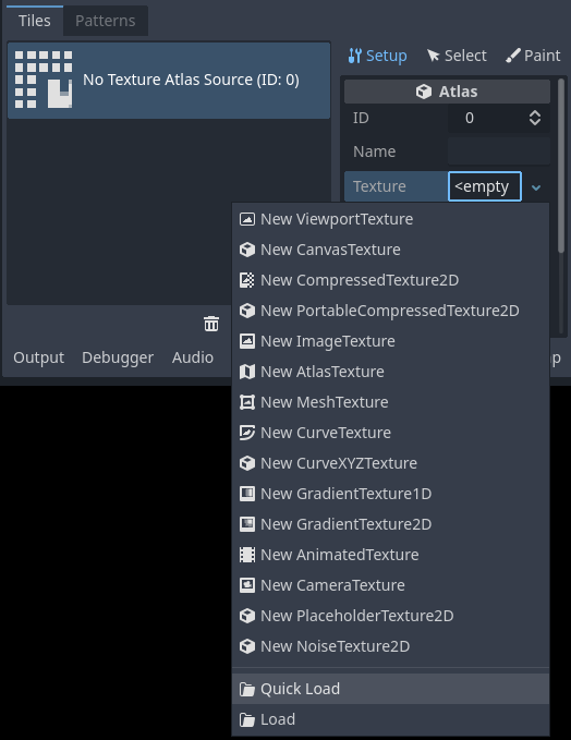 Loading a tilesheet image in the newly created LayeredTileSet atlas
